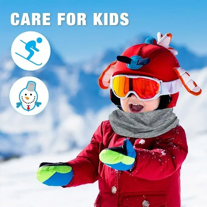 2 Pack Fleece Windproof Neck Gaiter Face Covering Mask,Winter Kids Neck Warmer, Outdoors Mutifunctional Headwear Balaclava for Boys and Girls