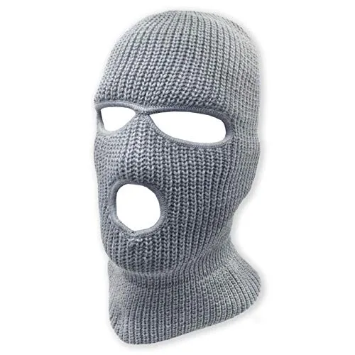 3 Hole Knitted Full Face Ski Mask Winter Balaclava Face Cover for Outdoor Sports
