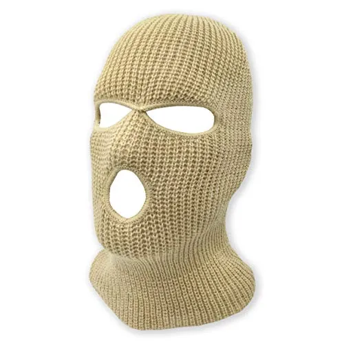 3 Hole Knitted Full Face Ski Mask Winter Balaclava Face Cover for Outdoor Sports