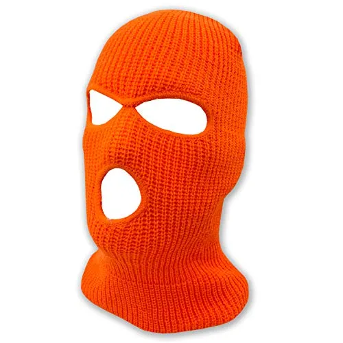 3 Hole Knitted Full Face Ski Mask Winter Balaclava Face Cover for Outdoor Sports