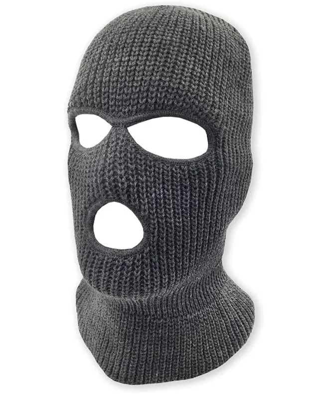 3 Hole Knitted Full Face Ski Mask Winter Balaclava Face Cover for Outdoor Sports