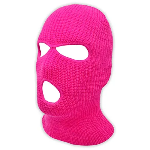 3 Hole Knitted Full Face Ski Mask Winter Balaclava Face Cover for Outdoor Sports