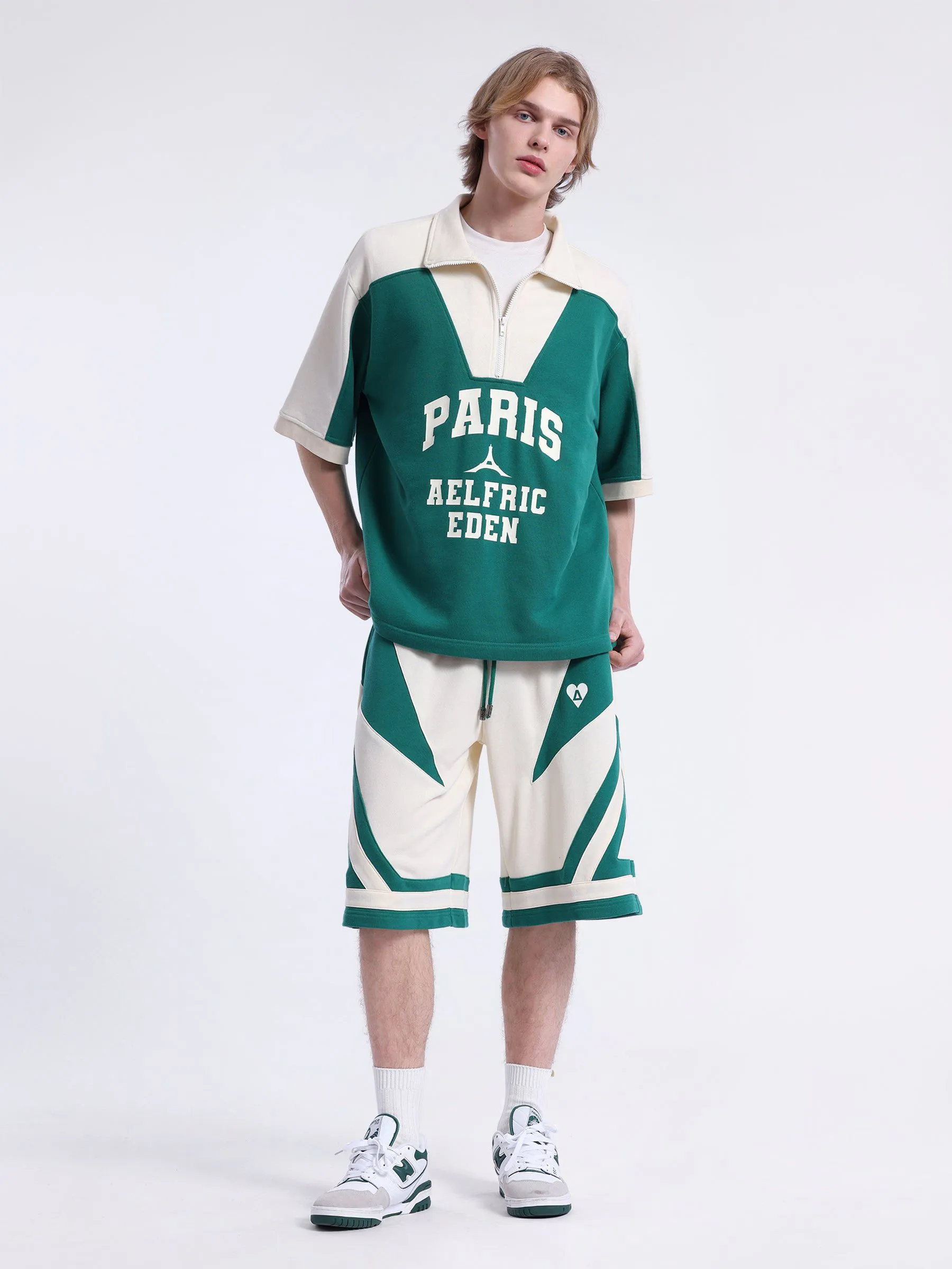 Aelfric Eden Color Blocking Patchwork Shorts