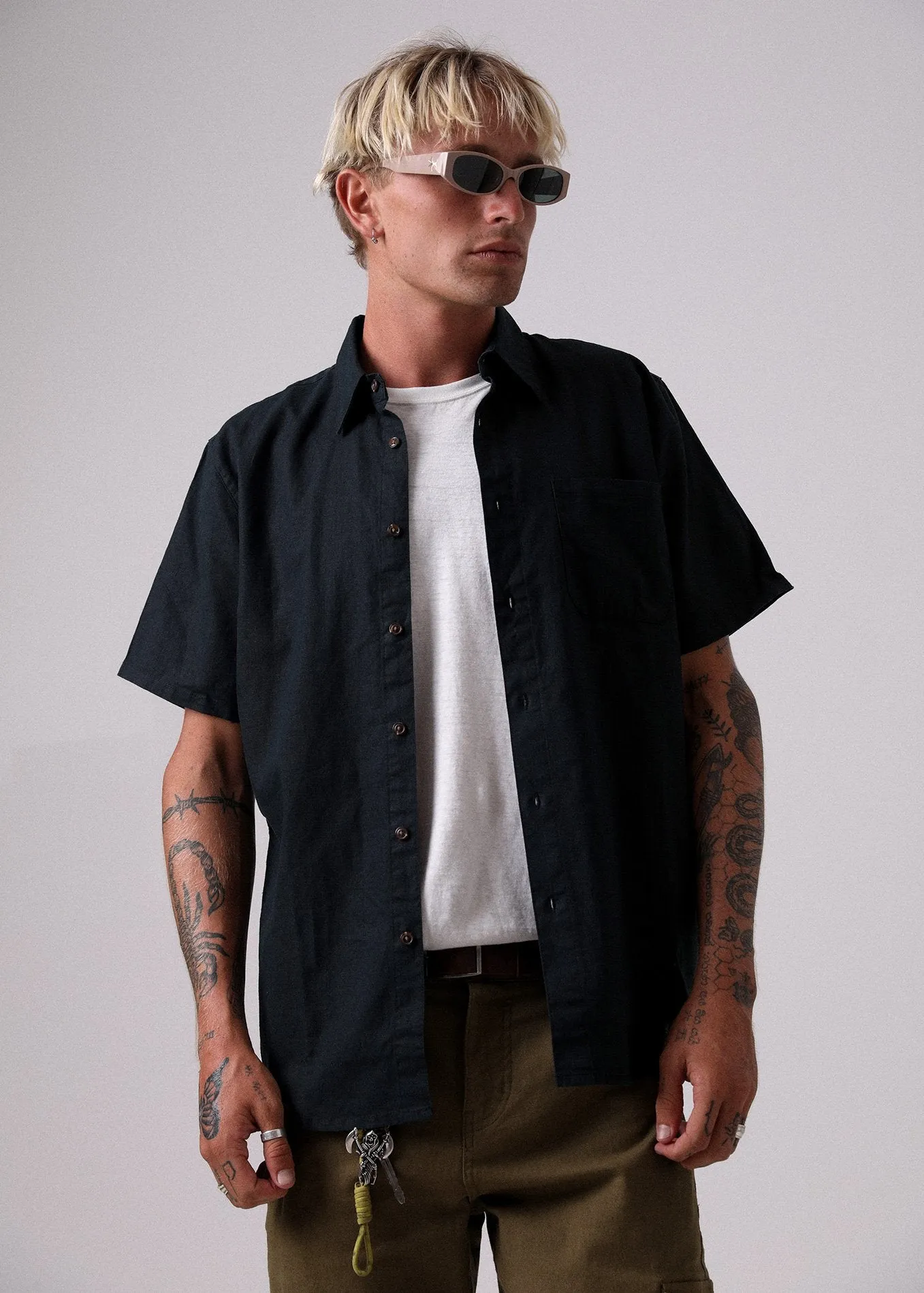 Afends Mens Sunday - Hemp Box Short Sleeve Shirt