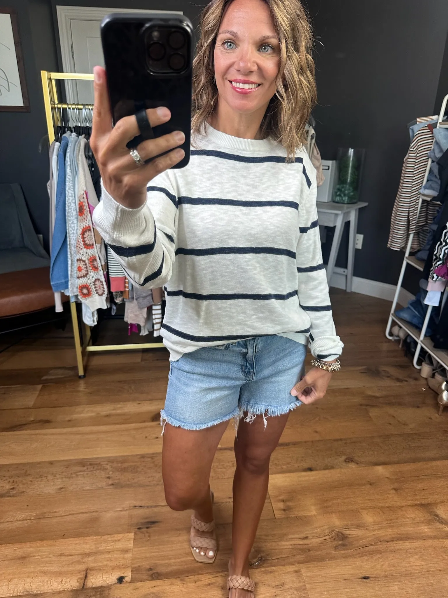 All To Myself Lightweight Striped Sweater - Multiple Options