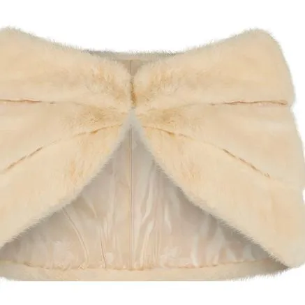 ARCHIVE - 1950s Emba Jasmine Natural White Mink Shawl