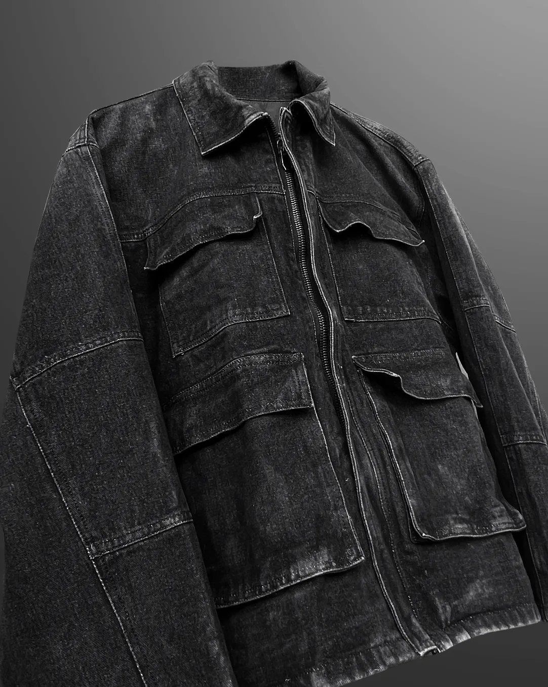 CHARCOAL BLACK Denim Jacket - Exclusive