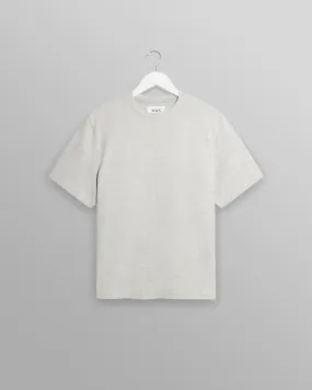 Dean - Grey Marl Textured Organic Cotton T-Shirt