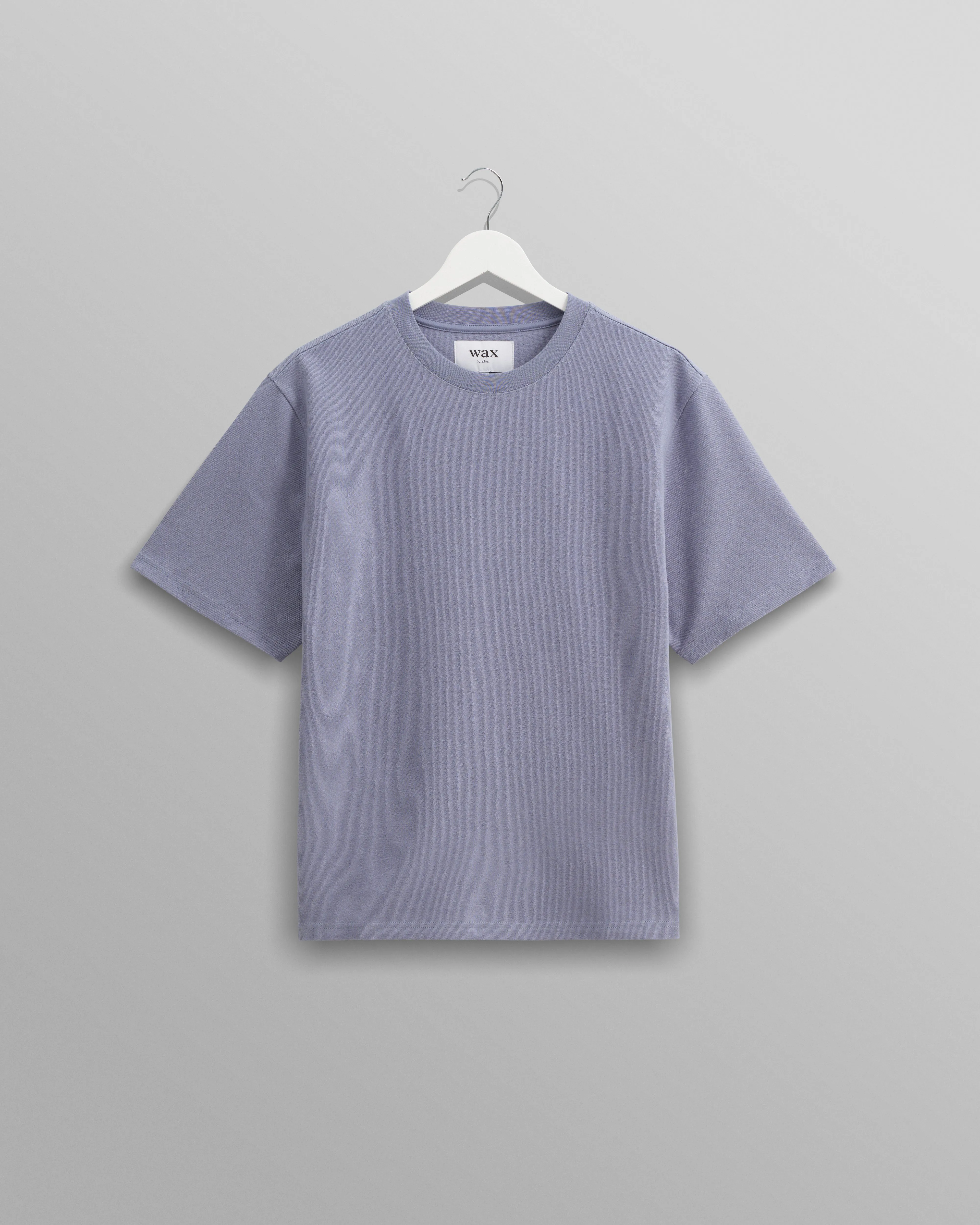 Dean - Mid-Blue Textured Organic Cotton T-Shirt