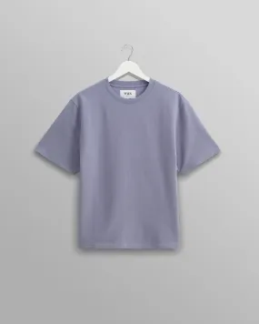 Dean - Mid-Blue Textured Organic Cotton T-Shirt