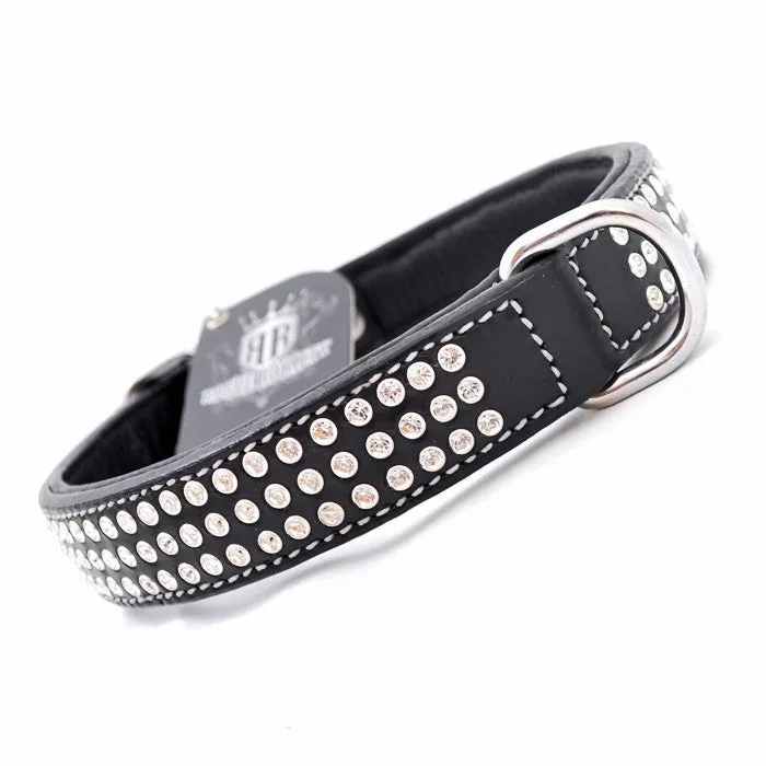 Dog Collar - "Shimmer" Swarovski Black
