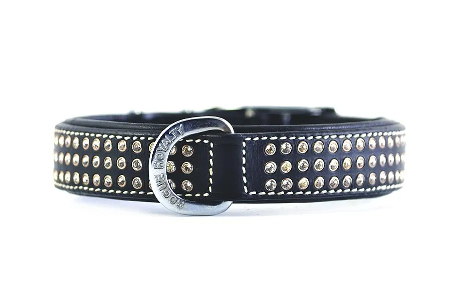 Dog Collar - "Shimmer" Swarovski Black
