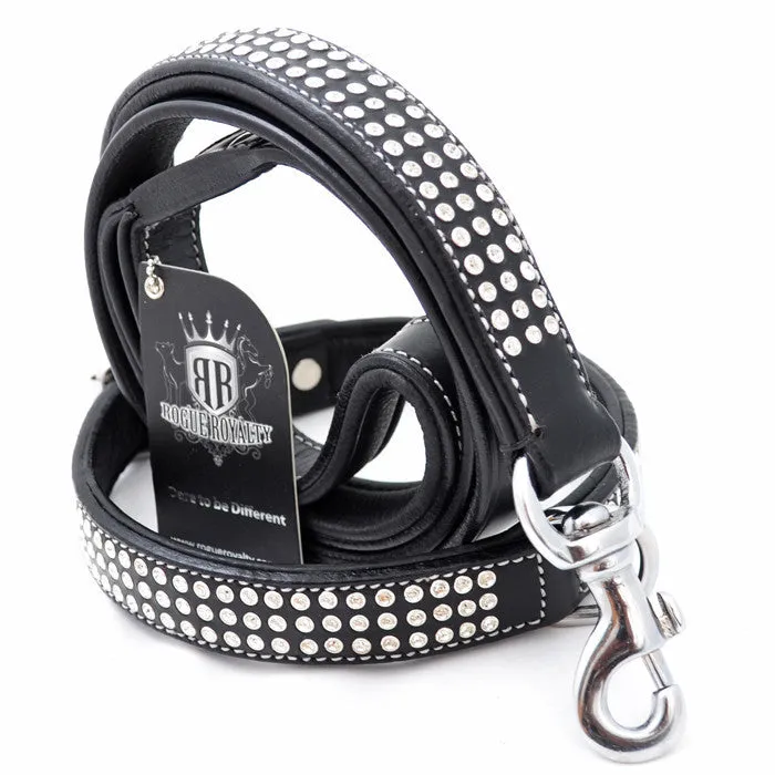 Dog Collar - "Shimmer" Swarovski Black