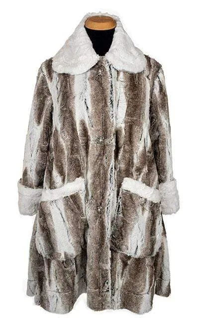 Garland Swing Coat - Luxury Faux Fur in Birch with Cuddly Fur in Ivory  - Sold Out!