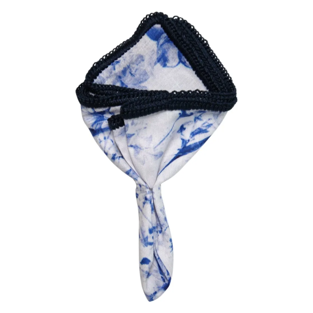 Indigo Jungle With Navy Blue Signature Border