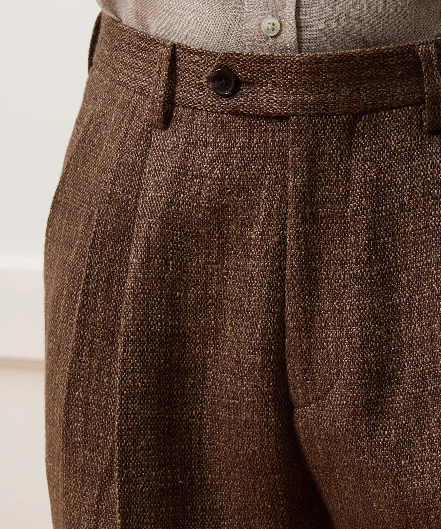 Italian Linen Silk Donegal Wythe Trouser