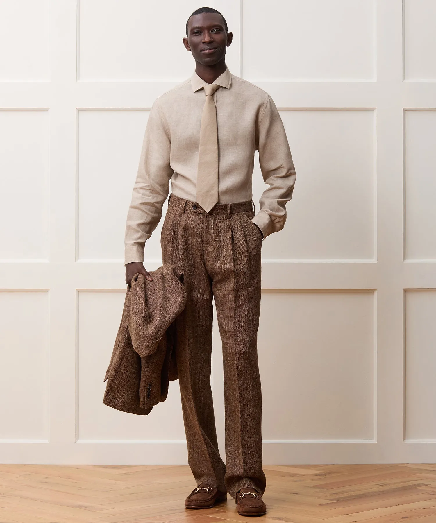 Italian Linen Silk Donegal Wythe Trouser