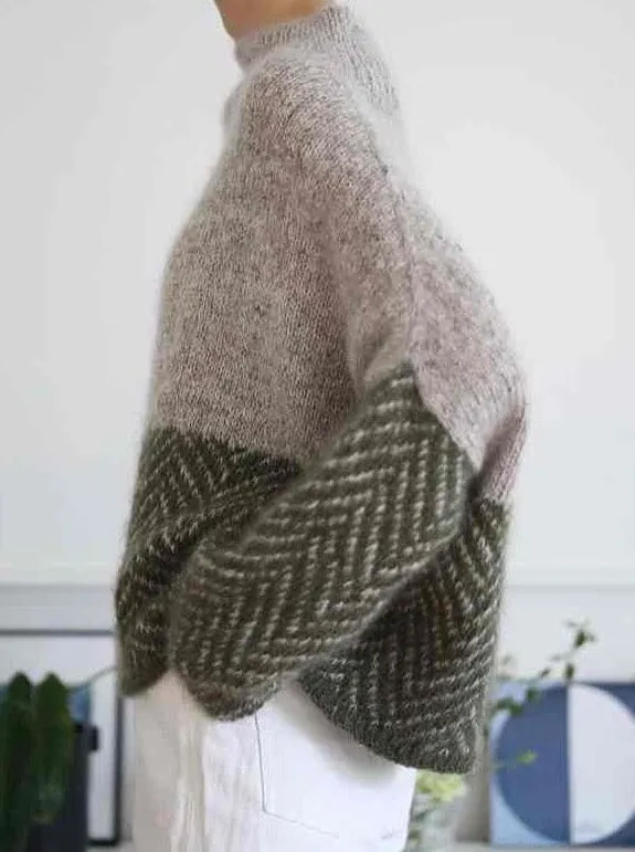 Jeol sweater by Aegyo Knit, No 16   Silk Mohair yarn kit (excl pattern)