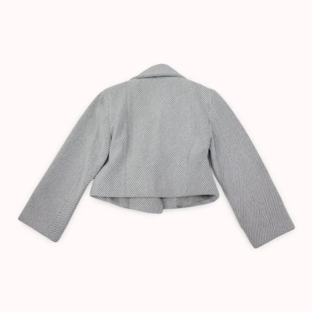 Long-Sleeved Wool Cropped Jacket