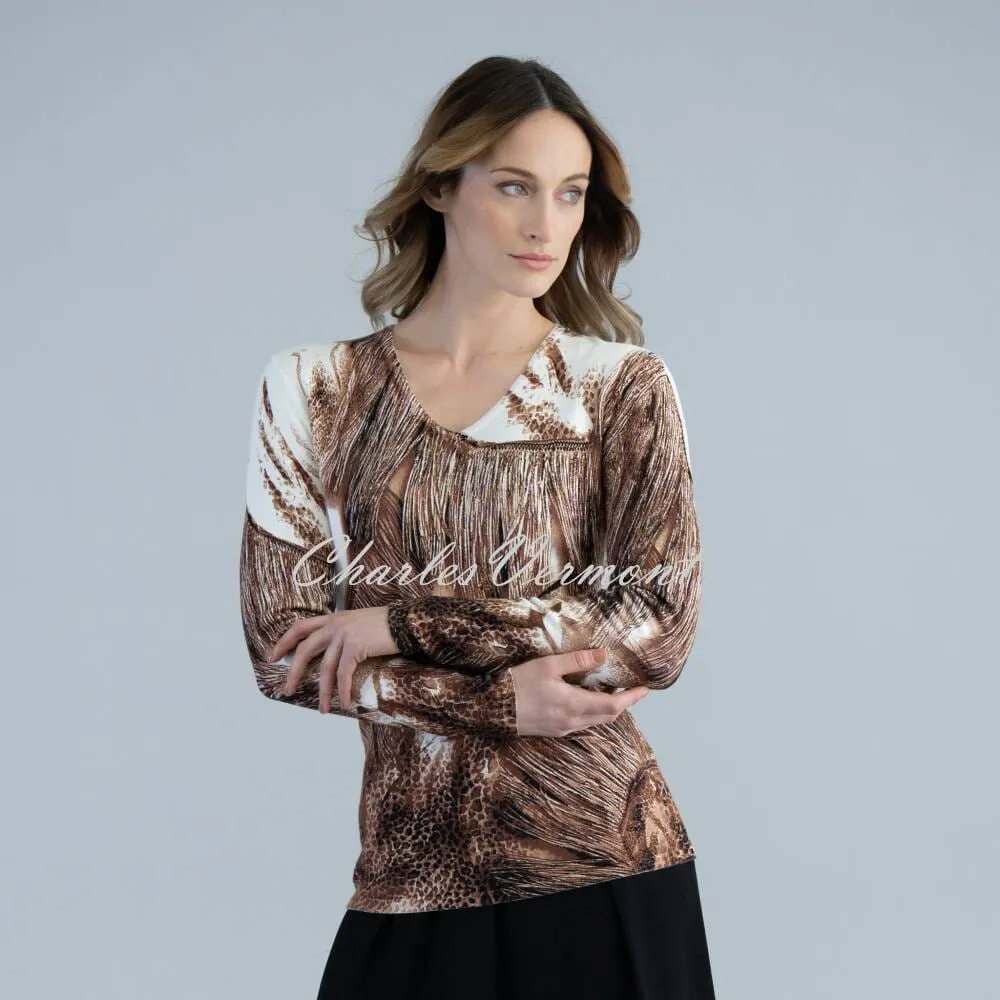 Marble Sweater - Style 6311-165 (Camel / Ivory)