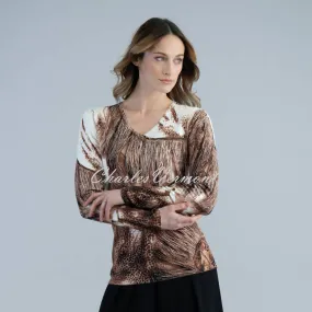 Marble Sweater - Style 6311-165 (Camel / Ivory)