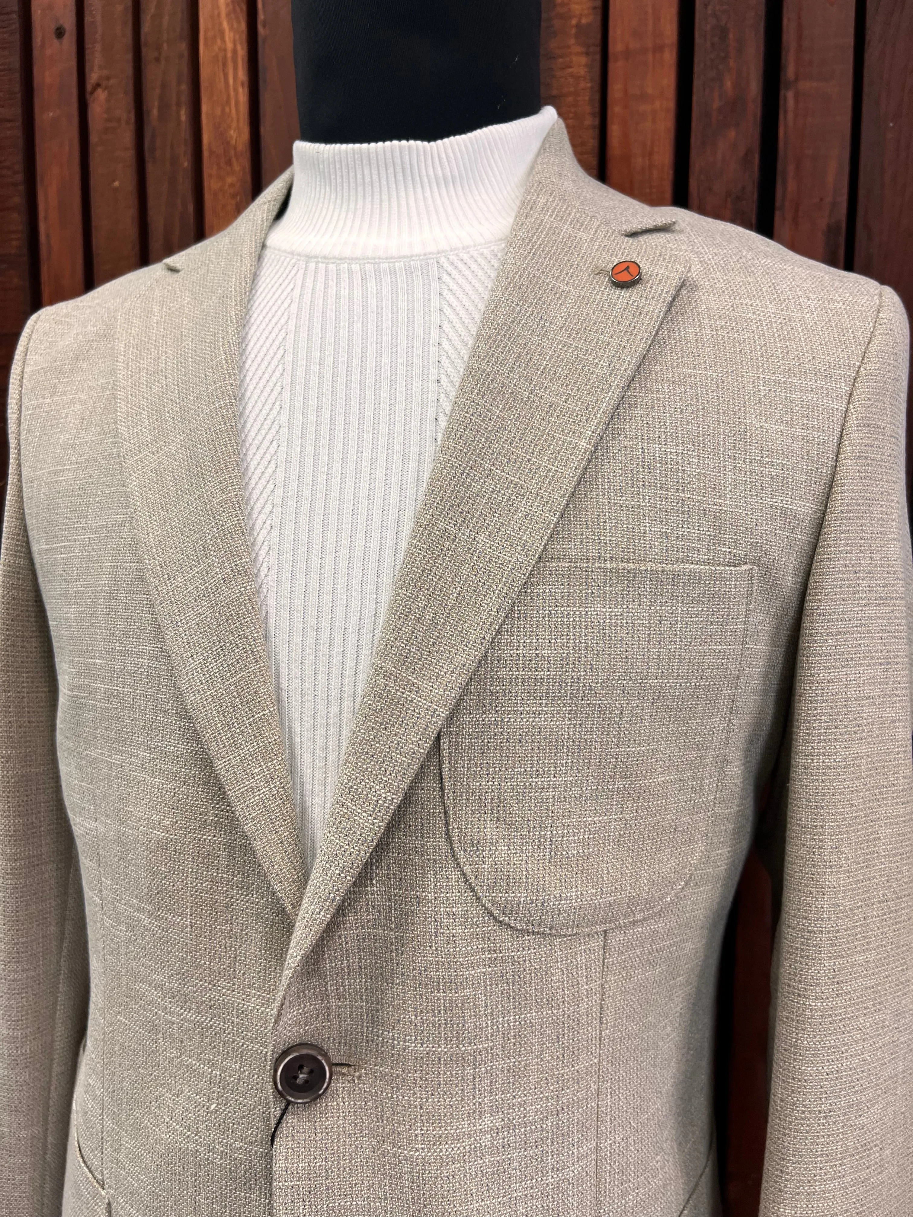 Men’s Slim Fit Tan / Beige Color Blazer | Sport Jacket