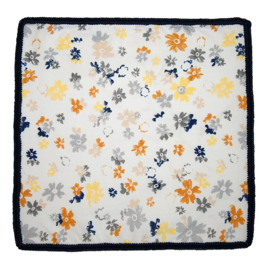 Multi Marigold With Navy Blue Signature Border