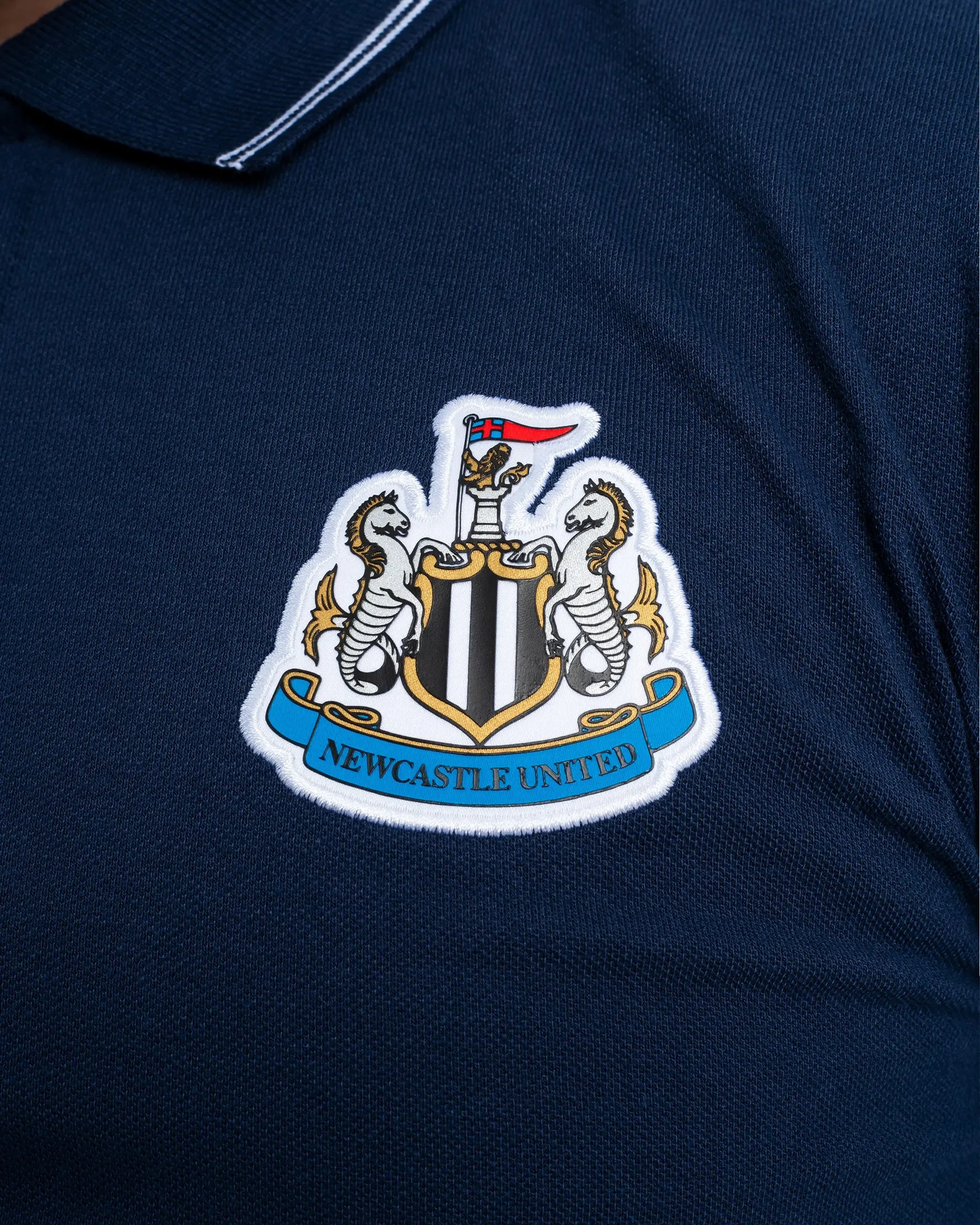 Newcastle United Men's Navy Terrace Pique Polo