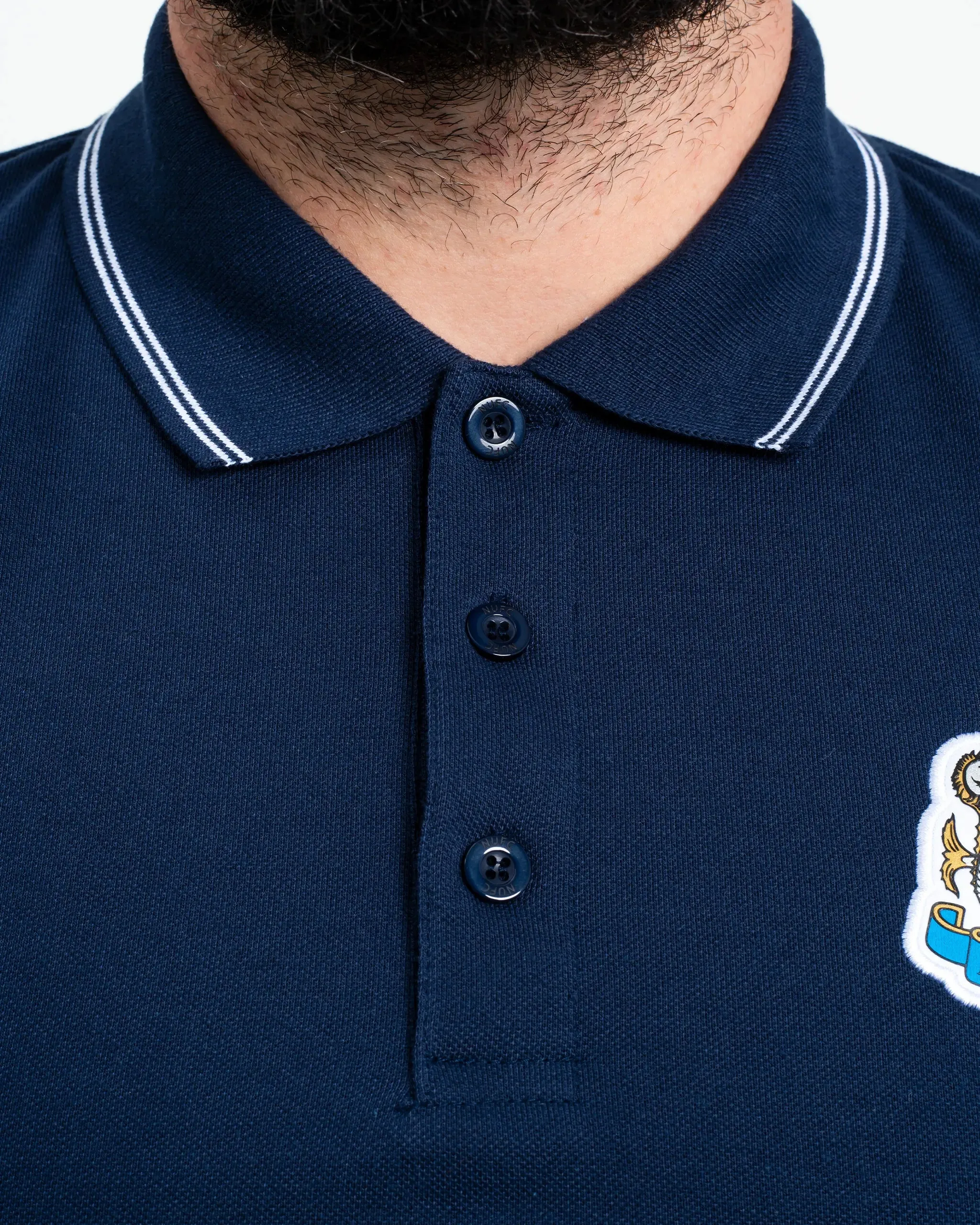 Newcastle United Men's Navy Terrace Pique Polo
