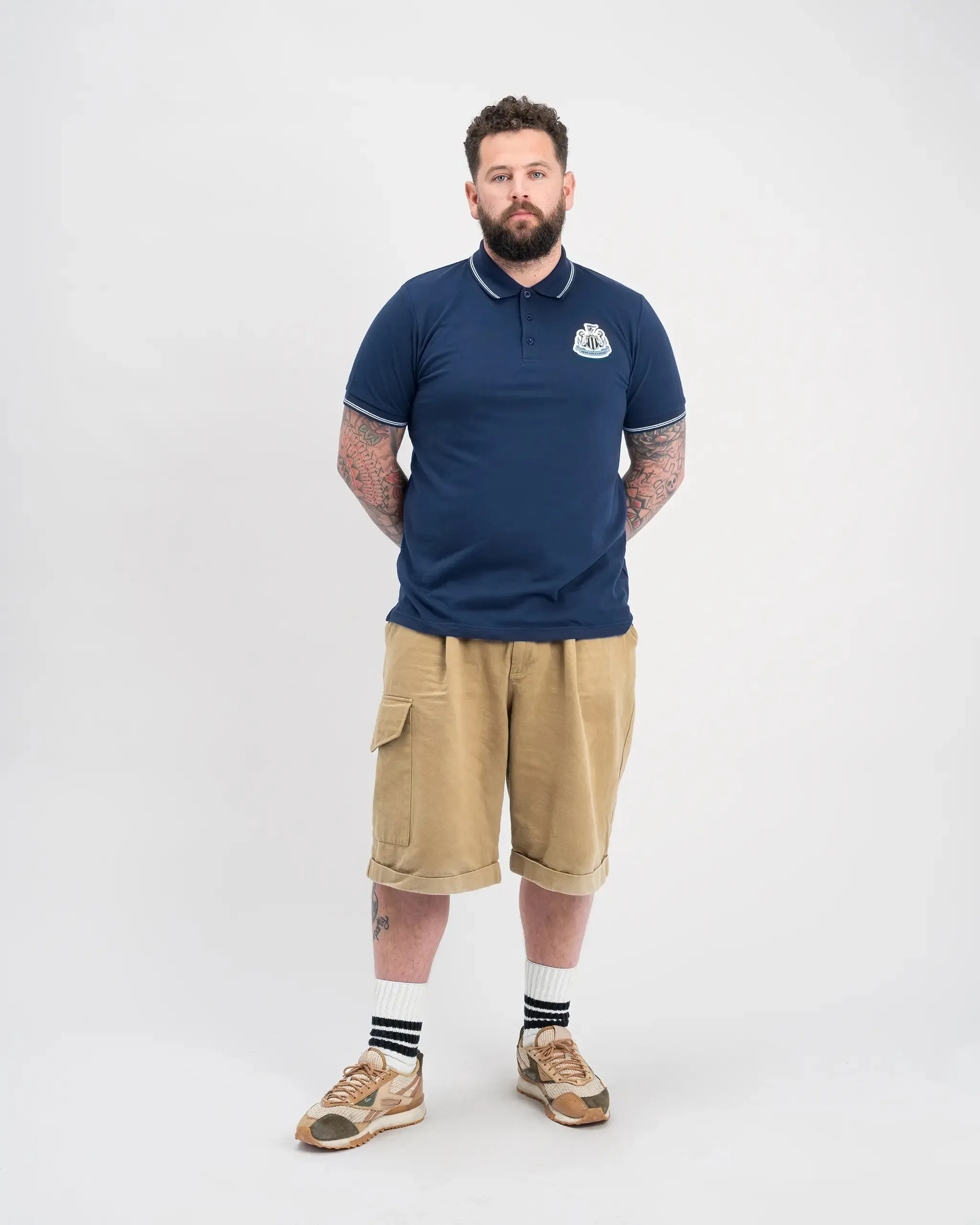 Newcastle United Men's Navy Terrace Pique Polo
