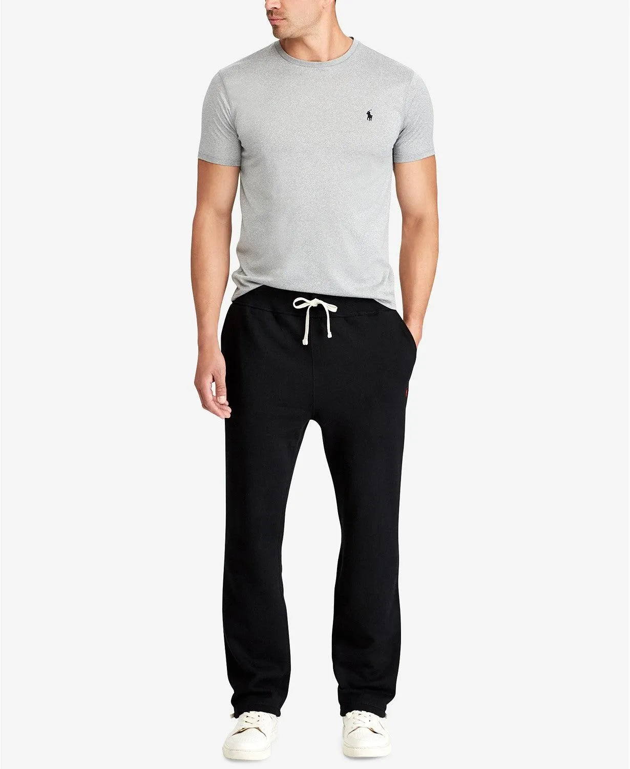 Polo Ralph Lauren Mens Classic fit Casual Pants Large  Black Solid