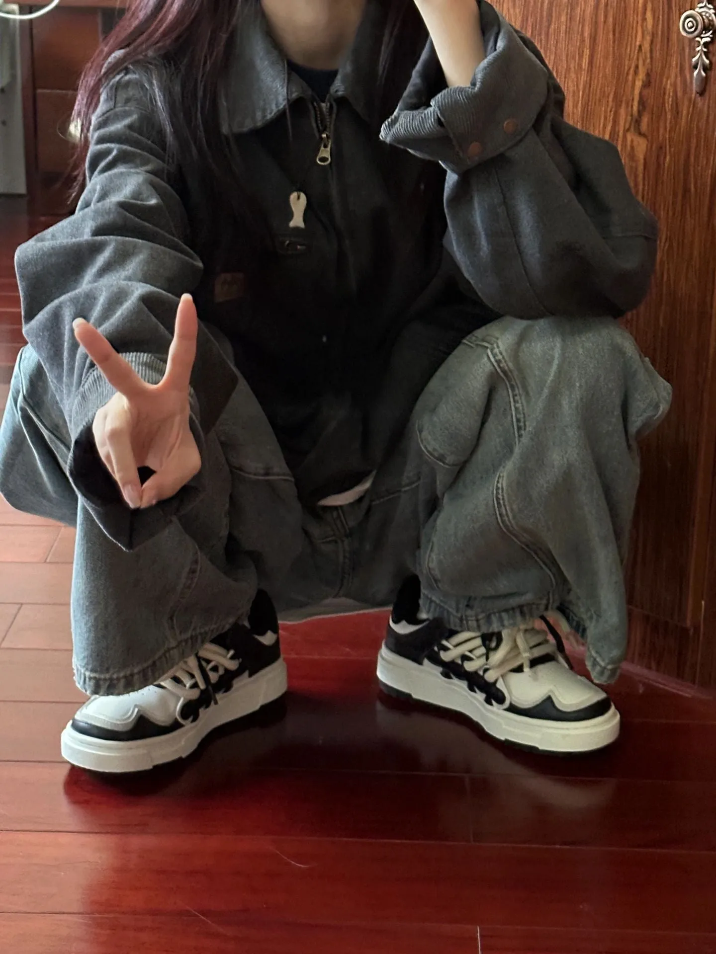 Wenkouban 90s streetwear American Vibe Style Denim Coat Women's Spring and Autumn Niche BF Style Retro High Street Baseball Uniform Jacket Top