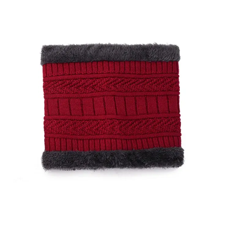Winter Men Women Thick Beanie Hat Knitted Hat Winter Cap Beanie Female Wool Neck Scarf Cap Balaclava Mask Bonnet Hats Set
