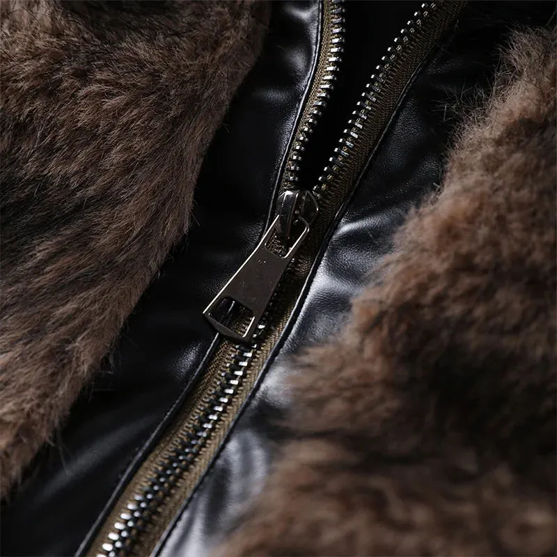 Winter's Elegant Brown Faux Fur Jacket for Women