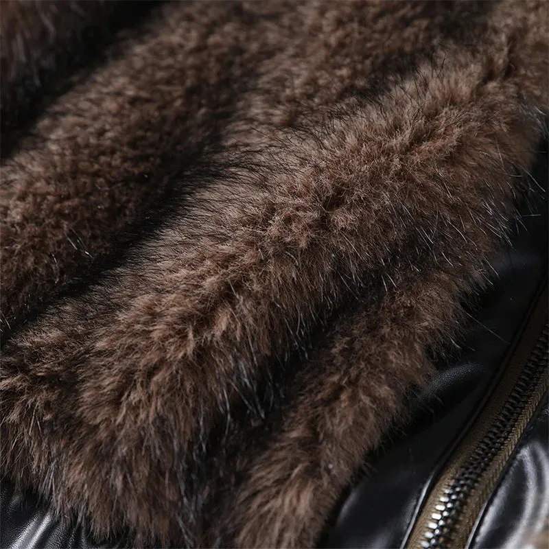 Winter's Elegant Brown Faux Fur Jacket for Women